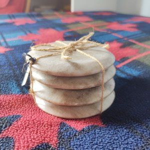 Indigo Marble Coasters Set of 4